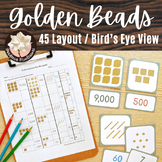 Golden Beads 45 Layout Bird's Eye View Cards - Montessori 