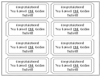 Golden Behavior Tickets and Tracking Sheet by Sensational Special Ed