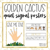 Golden Cactus Give Me Five Quiet Signal Posters