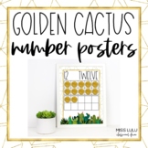 Golden Cactus Number Posters