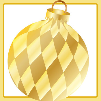 gold christmas balls clip art