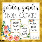 Golden Garden Binder Covers {Editable}