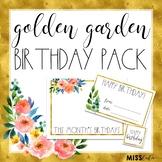 Golden Garden Birthday Pack
