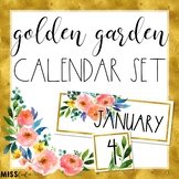Golden Garden Classroom Calendar Set