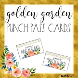 Golden Garden Editable Punch Pass Cards