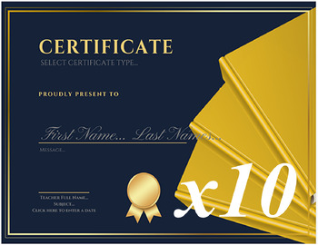 Preview of Golden Literature Automatic Certificate Plus x10