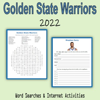 Preview of Golden State Warriors 2022 - Internet Activities & Word Searches