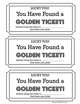 golden ticket libraryclassroom printable by edugators essentials