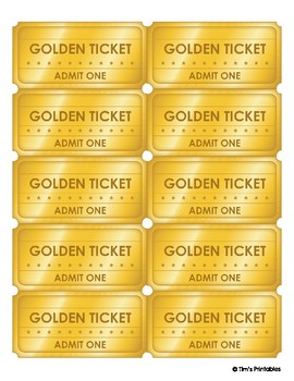 golden ticket templates by tim s printables teachers pay teachers