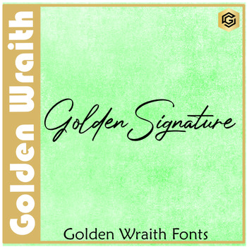 Preview of GoldenSignature font by golden wraith fonts
