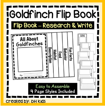 Preview of Goldfinch Report, Science Flip Book Research Project, Bird Writing Activity