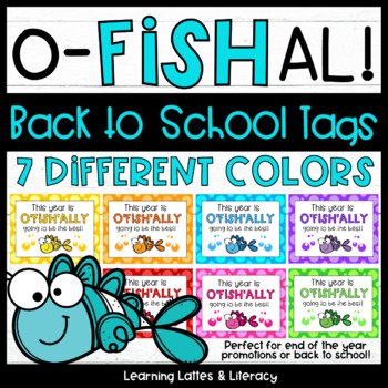 Preview of Goldfish Back to School Gift Tags Ofishal Student Treat Tags Open House Night