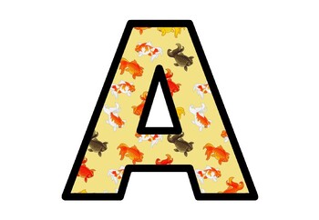 Preview of Goldfish, China, Spring, Bulletin Board Letters, Decor, Has A to Z letters