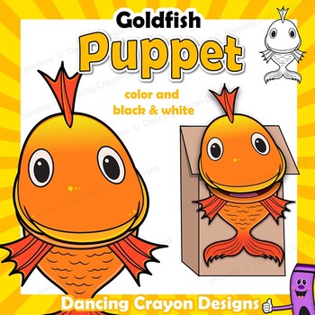 Preview of Goldfish Craft Activity | Fish Puppet