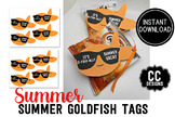 Goldfish  Fish End Of School Party Favor tags  Class Party
