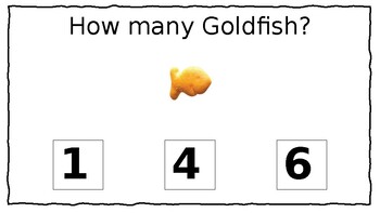 Preview of Goldfish Themed Adaptive Counting Flip Book 1 - 10 (Visual Cues Given)