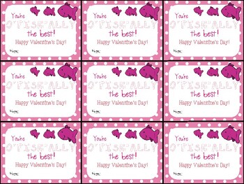 Goldfish Valentine's Day Gift Tag- You are o