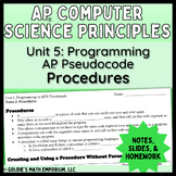Goldie’s AP® CSP Unit 5 Programming – Lesson 3: Procedures