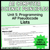 Goldie’s AP® CSP Unit 5 Programming – Lesson 4: Lists