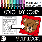 Color by Number Math Color by Code for K-1 with Goldilocks
