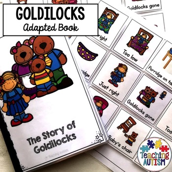 Preview of Goldilocks and the Three Bears Story Adapted Book for Special Education