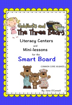 Preview of Goldilocks & The Three Bears Literacy Centers for the Smart Board