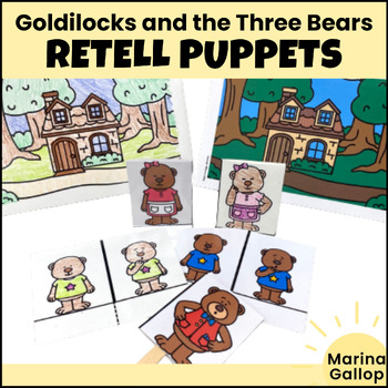 Preview of Goldilocks Puppets - Writing & Retelling Craft for Goldilocks & the Three Bears