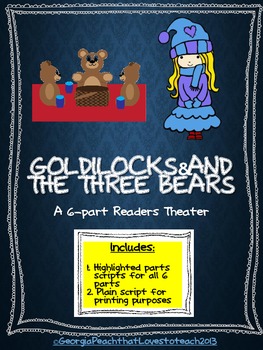 Preview of Goldilocks & The Three Bears Reader's Theater (6 parts)