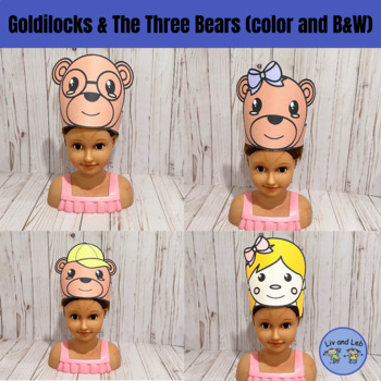 Preview of Goldilocks and The Three Bears Hats