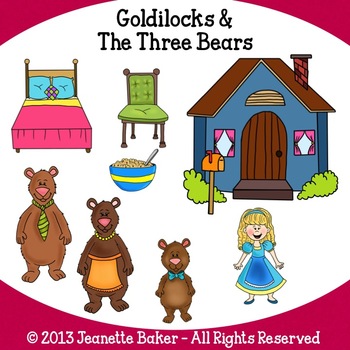 clipart goldilocks and the three bears