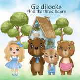 Goldilocks and The Three Bears clipart set PNG files.