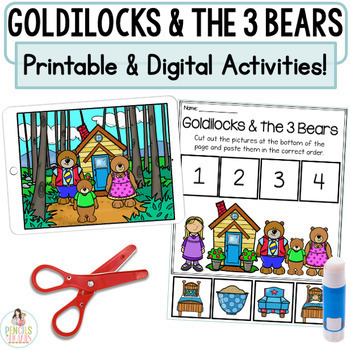 Preview of Goldilocks and the 3 Bears | Digital Google™ Slides & Printable Activities