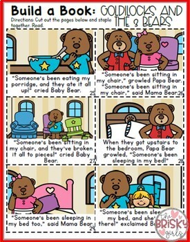 Fairy Tales Kindergarten Goldilocks and the Three Bears Activities