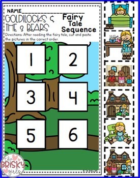 fairy tales kindergarten goldilocks and the three bears activities