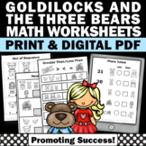 Goldilocks and the Three Bears Activities Kindergarten Mat