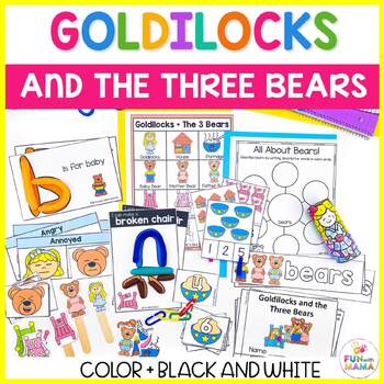 Goldilocks and the Three Bears Activities + Worksheets by Fun With Mama