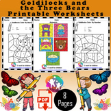 Goldilocks and the Three Bears Color by Number Worksheets