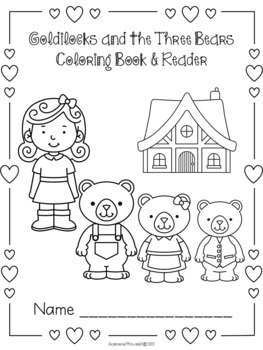 Preview of Goldilocks and the Three Bears Coloring Worksheets & Reader