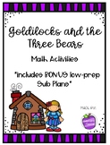 Goldilocks and the Three Bears Math Activities