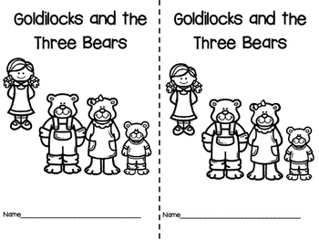 Goldilocks and the Three Bears Pre-K and K Literacy and Math Activities