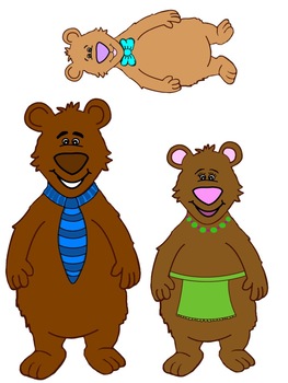 Goldilocks And The Three Bears Diy Printable Felt Board Stick Puppet Craft