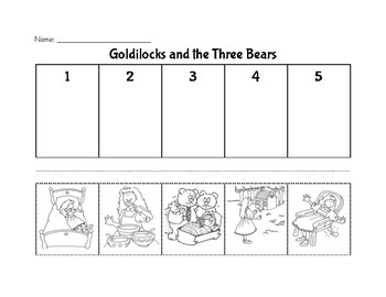 Goldilocks and the Three Bears Sequencing by Letters and Nahmbers
