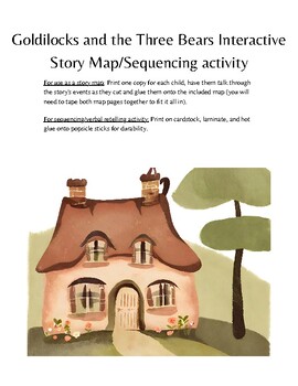 Preview of Goldilocks and the Three Bears Sequencing Activity/Interactive Story Map