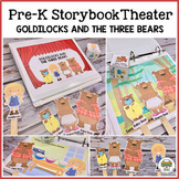 Goldilocks and the Three Bears Stick Puppet Theater Set for Pre-K