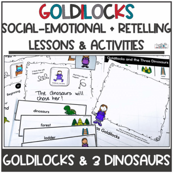 Preview of Goldilocks and the three Bears activities with story retelling worksheets