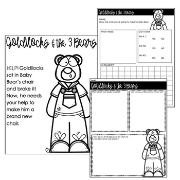 Goldilocks The 3 Bears Ela Activities Stem Tpt