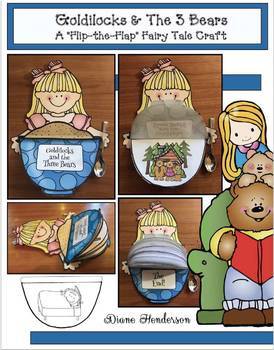 Preview of Goldilocks & the 3 Bears Fairy Tale Craft for Sequencing & Retelling