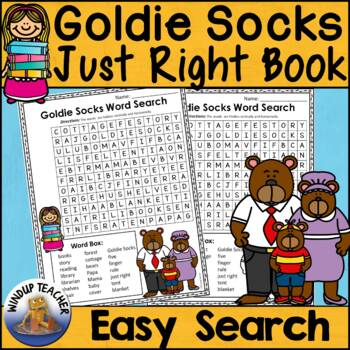 Preview of Just Right Book Word Search - Easy Puzzle