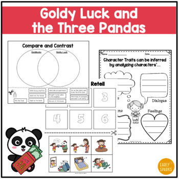 Preview of Goldy Luck and the Three Pandas - LNY Book Companion Activities for Grades K-2