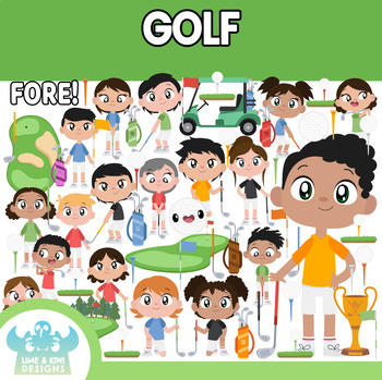Preview of Golf Clipart (Lime and Kiwi Designs)